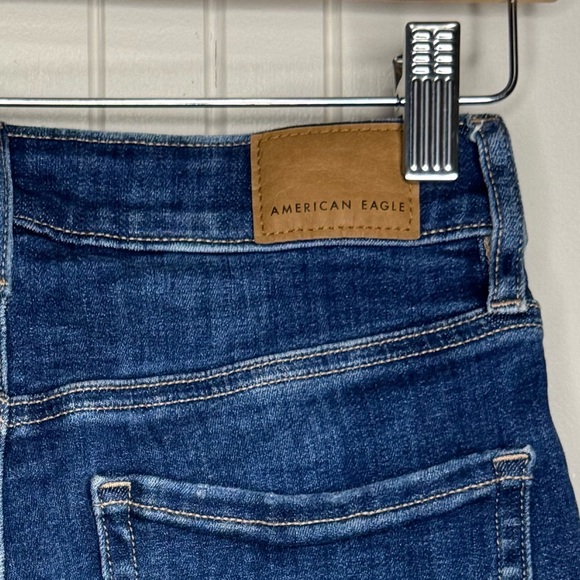 American Eagle Outfitters Blue Jean Shorts with Cuffed Hem - Picture 5 of 5